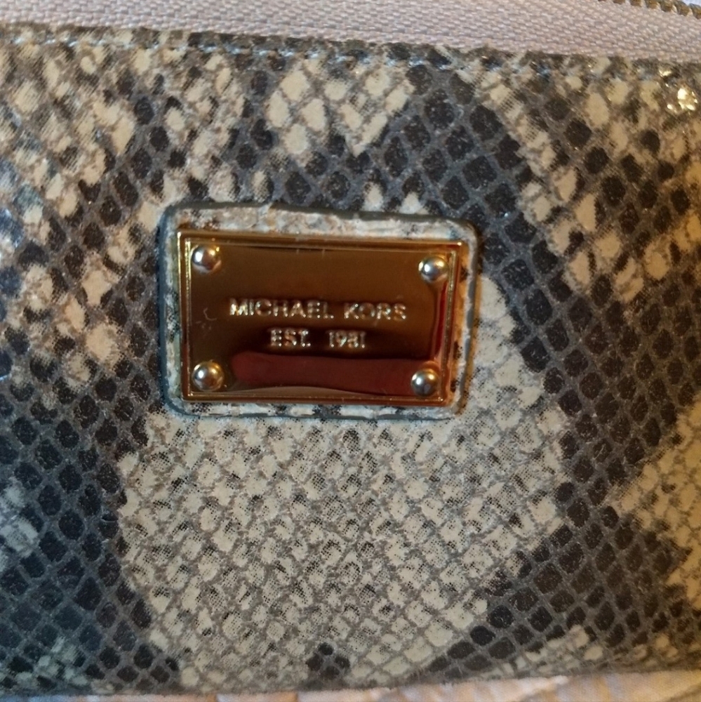 Michael Kors Bedford Continental Python Mini Wall… - image 5